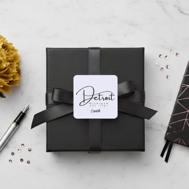 Custom Detroit Lavender Sticker (Custom Detroit Lavender Sticker)