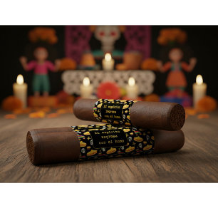Custom Día de los Muertos Cigar Wrap Label