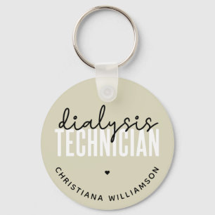 Custom Dialysis Technician Nephrology Tech Gifts Keychain