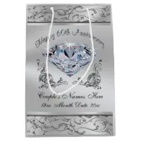 Diamond Personalized 60th Anniversary Gift Bags | Zazzle