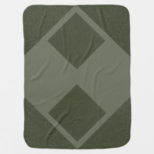Custom Diamond Bold Baby Blanket – Moss Green