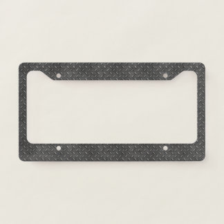 Custom Diamond Plate License Plate Frame