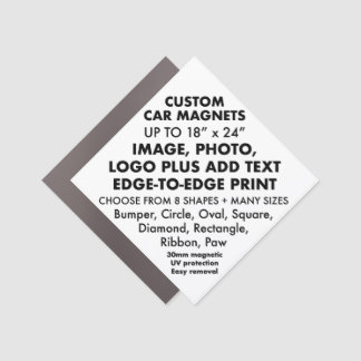 Custom DIAMOND Shaped CAR MAGNET