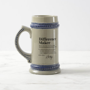Custom Difference Maker, Mentor Appreciation Gift Beer Stein
