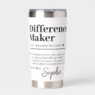 Custom Difference Maker, Mentor Appreciation Gift  Insulated Tumbler