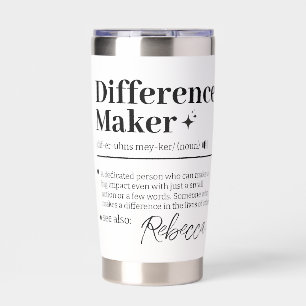 Custom Difference Maker, Mentor Appreciation Gift  Insulated Tumbler