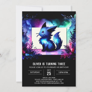 Custom Digital Cat Birthday Invitation