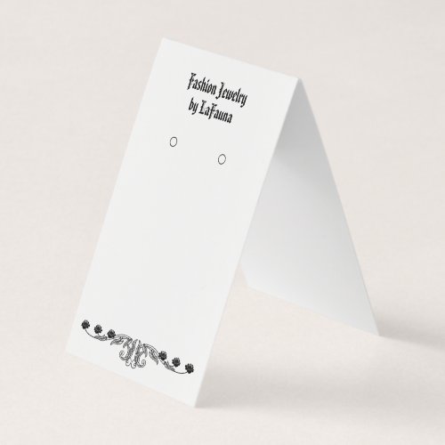 Custom Dignified Self_Stand Earring Display Cards