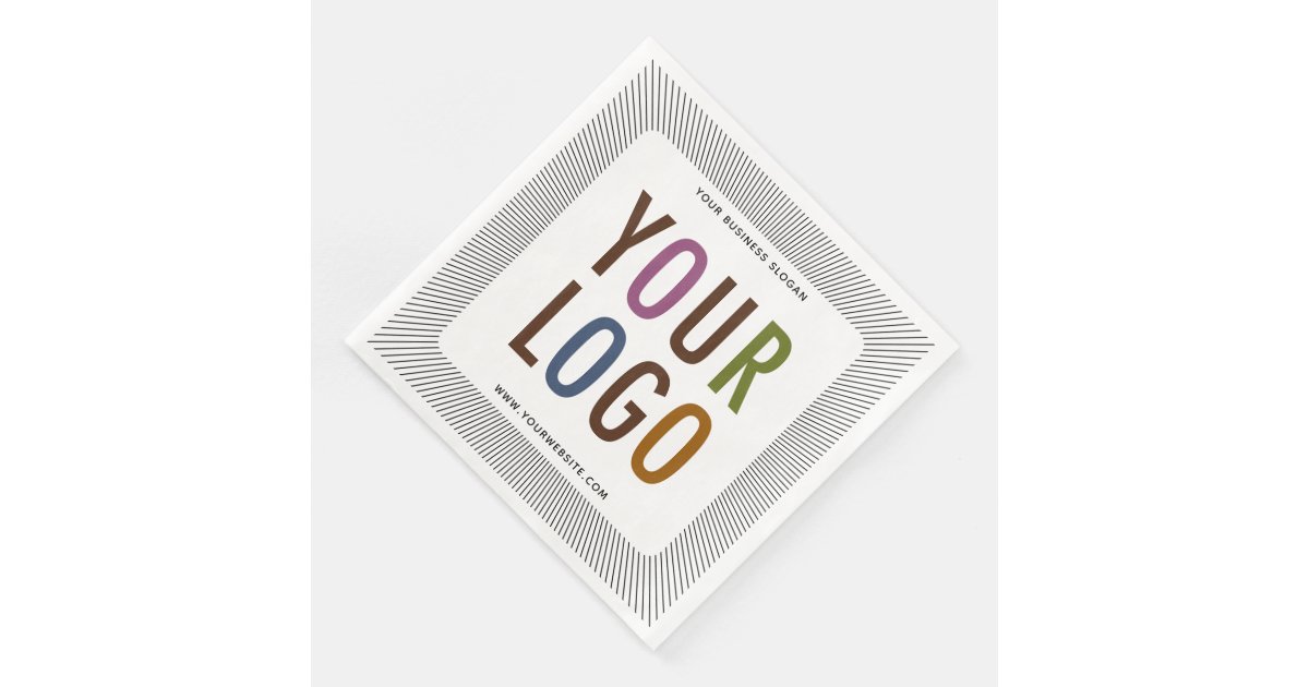 Custom Dinner Napkins with Company Logo Bulk Zazzle