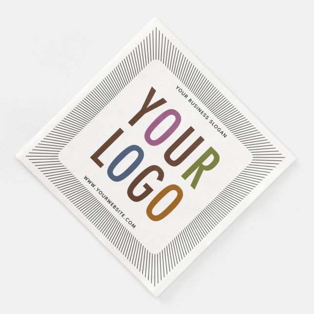 Custom Dinner Napkins with Company Logo Bulk (Corner)