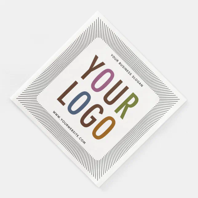 Custom Dinner Napkins with Company Logo Bulk Zazzle