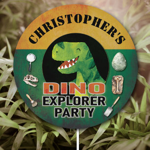 Custom Dino Explorer Dinosaur Birthday Sign
