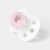 Custom Dino Girl Pacifier Pink (Front Right)