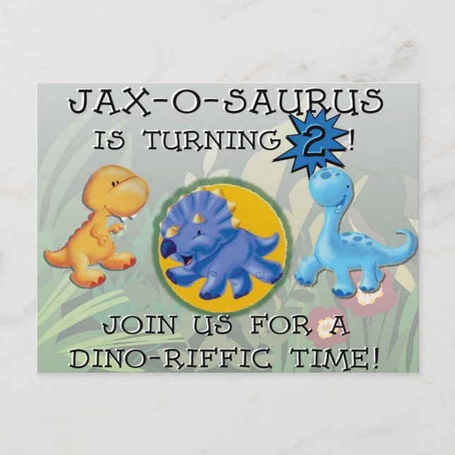 CUSTOM Dino Invite (Front)