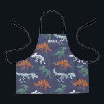 Custom Dinosaur All-Over Print Apron<br><div class="desc">Add you or your child's name to this fun dino pattern apron.</div>