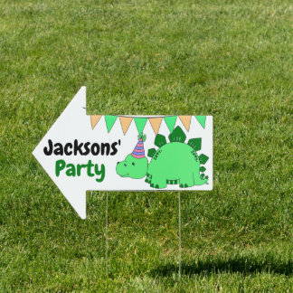Custom Dinosaur | Boy's Happy Birthday Yard Sign