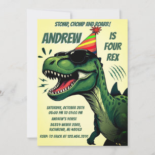 Custom Dinosaur Dino Birthday Invitation