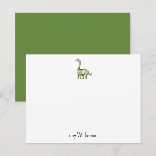Custom Dinosaur Note Card (Front/Back)
