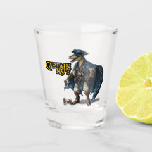 Custom Dinosaur Pirate Shot Glass