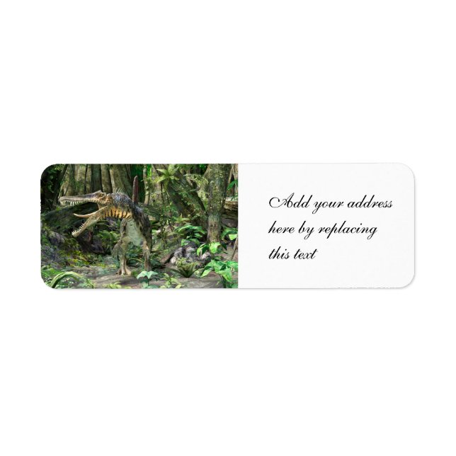 Custom Dinosaur Spinosaurus Label (Front)