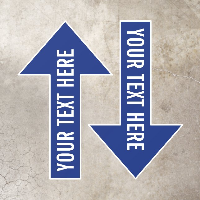 Custom Directional Arrow Blue Floor Decals (Insitu)