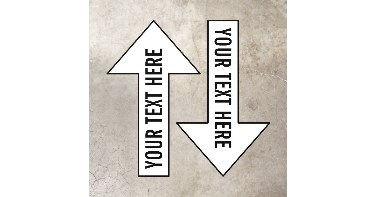 Custom Directional Arrow Floor Decals Zazzle