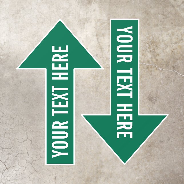 Custom Directional Arrow Green Floor Decals (Insitu)