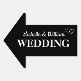 Custom directional wedding yard sign for venue
