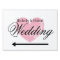 Custom directional wedding yard sign with hearts