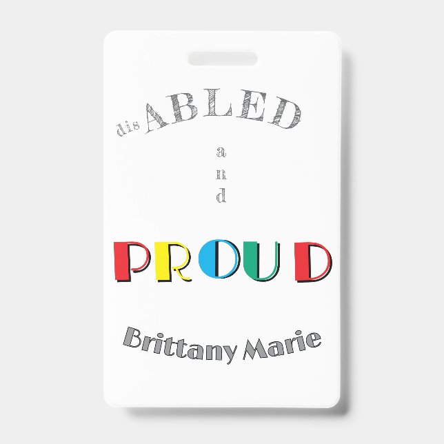 Custom Disability Pride Awareness Advocate Badge (Front)