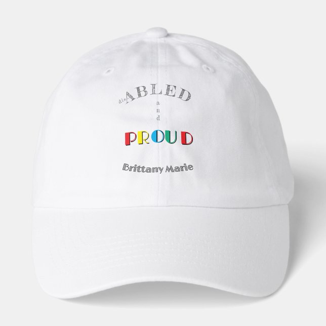 Custom Disability Pride Awareness Advocate Hat (Front)