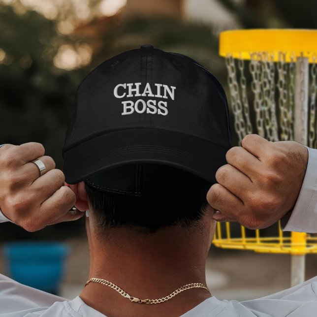 Custom Disc Golf Chain Boss Gift Embroidered Baseball Cap (Creator Uploaded)