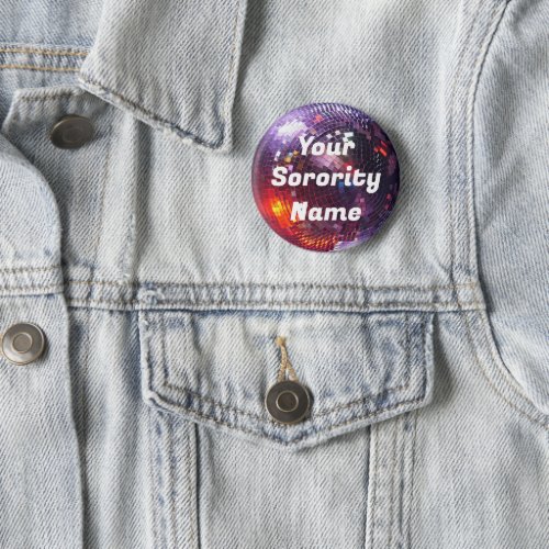 Custom Disco Ball Sorority Button