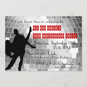 Custom Disco Couple Party Invitations