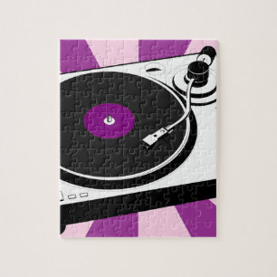 Custom Disco Turntable Retro Record Jigsaw Puzzle