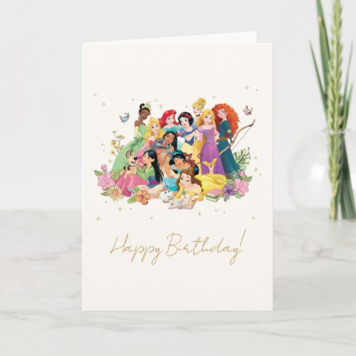 Custom Disney Princess Birthday Card