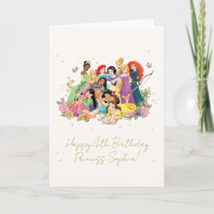 Custom Disney Princess Birthday Card