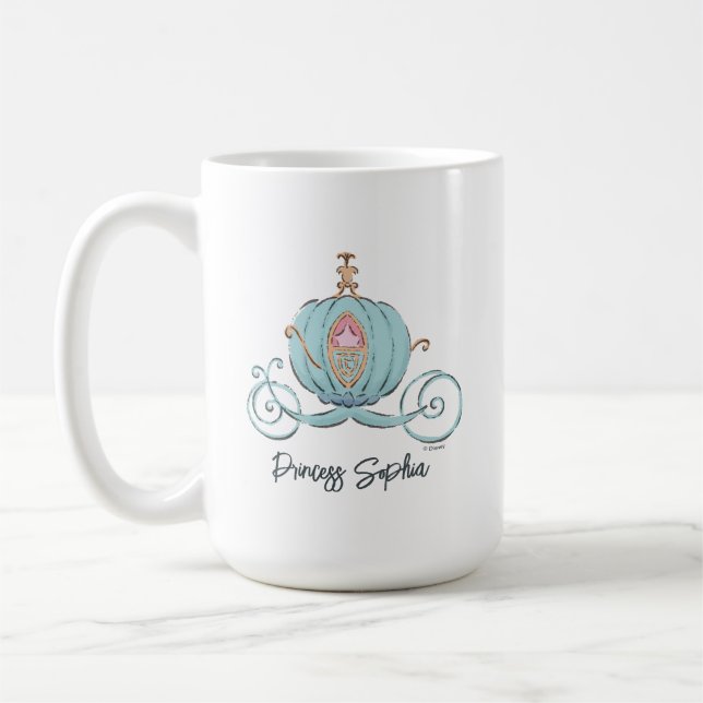Custom Disney Princess Cinderella Carriage  Coffee Mug (Left)