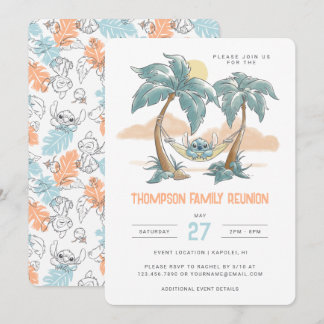 Custom Disney's Stitch Tropical Family Reunion Invitation