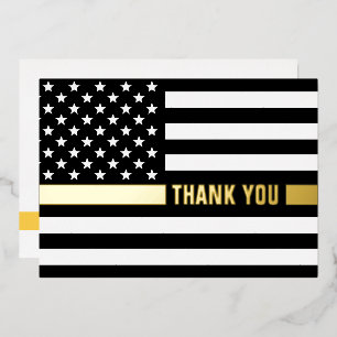 Custom Dispatchers Thin Gold Line Appreciation Foil Holiday Card