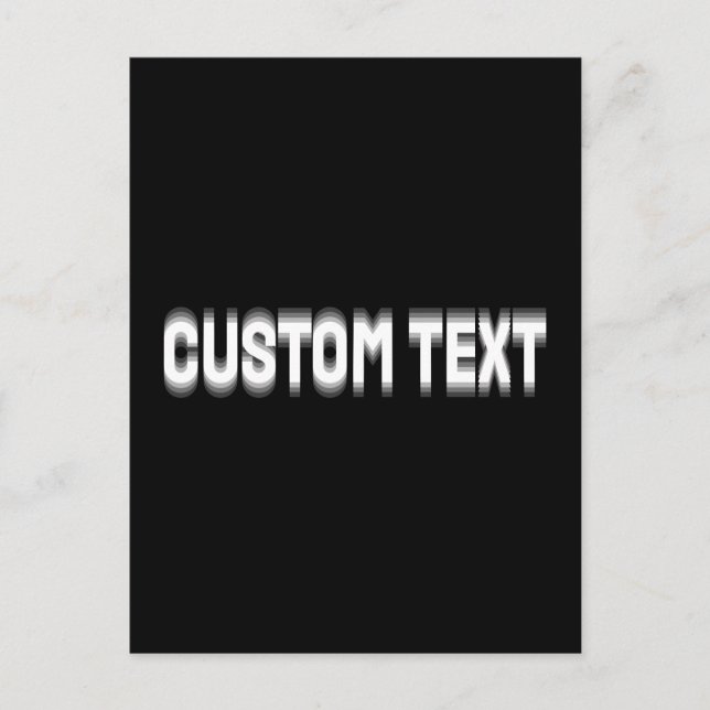 Custom Distortion Glitched Text Effect Holiday Postcard (Front)