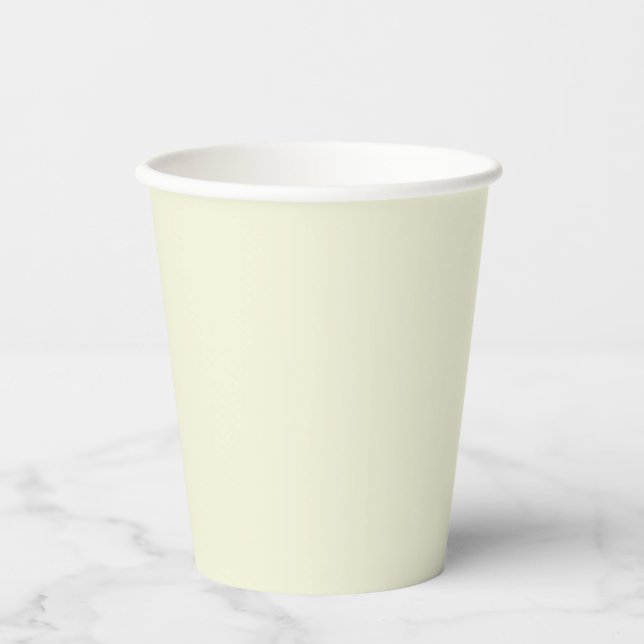 Custom Divine Ivory Paper Cups - Bulk Drinkware (Front)