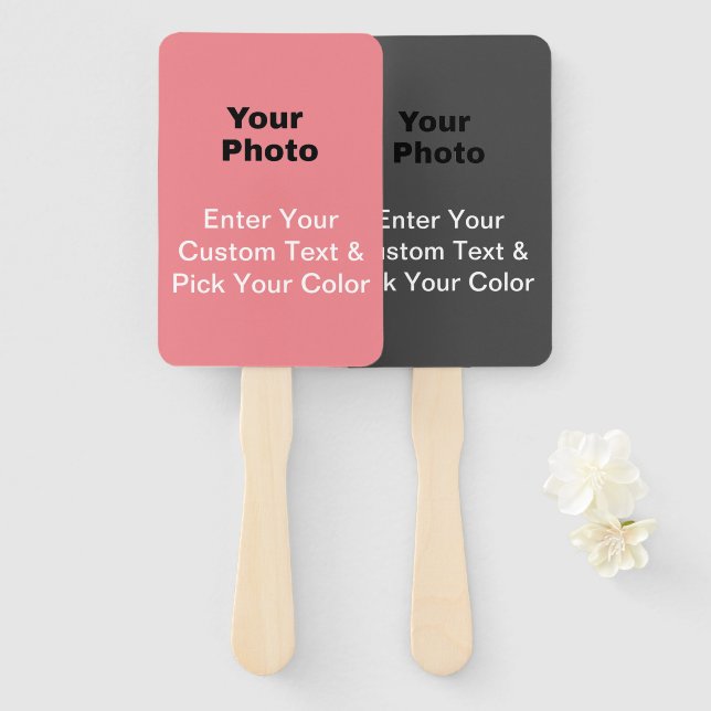Custom DIY Hand Fans (Front and Back)