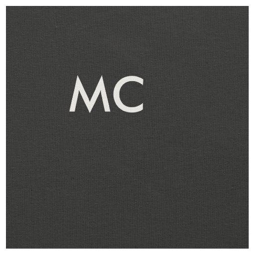 Custom DIY name monogram textile fabric