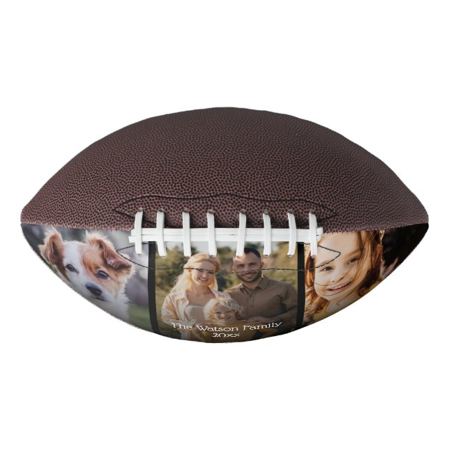Custom DIY  Photo Family Name Cool Modern Football (Front)