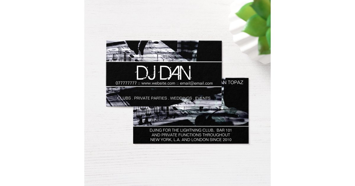 Custom DJ Business Cards