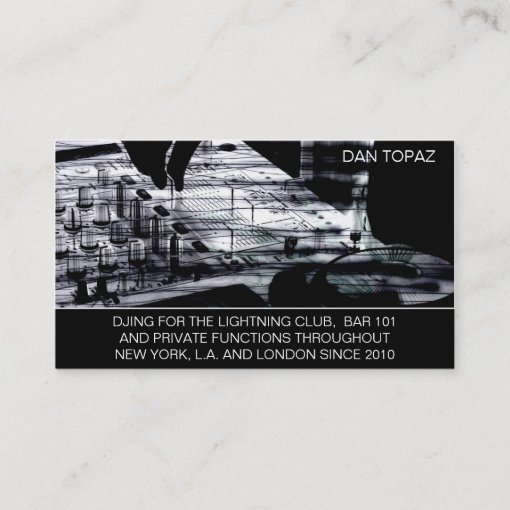 Custom DJ Business Cards Zazzle