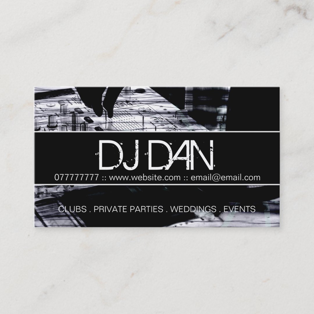 Custom DJ Business Cards Zazzle