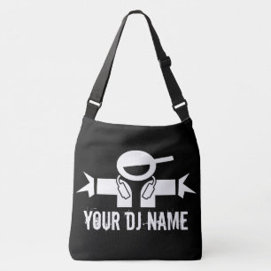 Custom DJ name cross body bag music disk jockey