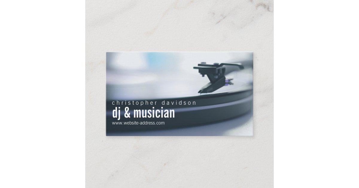 Custom DJ Turntable Business Card Zazzle